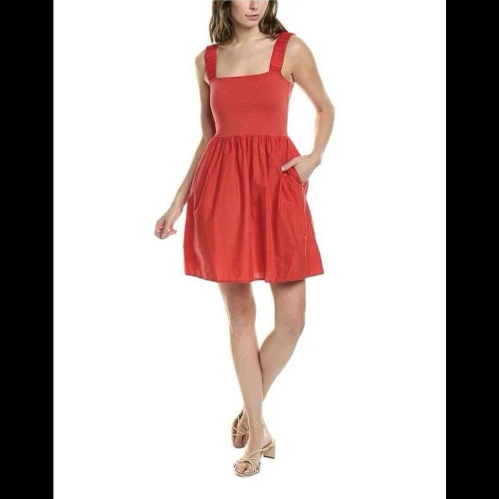 Nation LTD dress womens small S red harlyn babydoll top mini wedding valentines